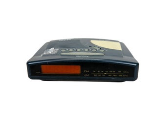 United Vintage Klockradio URR 6455 Svart Testad Fungerar Väckarklocka