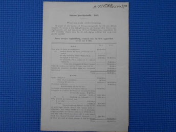 Statens Järnvägar 1882 Summarisk redovisning