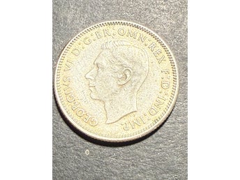 Australien 1 Shilling 1946 silvermynt