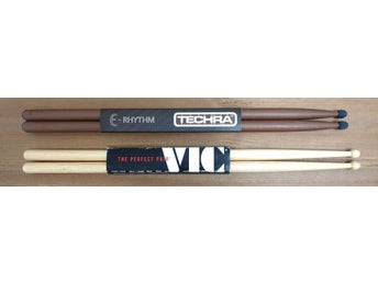 Trumstockar, Techra E-Rhythm 5B, Vic Firth American Classic eStick, E-trummor
