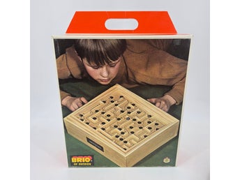 Vintage BRIO Labyrintspel – Äldre modell med originalkartong – Retro