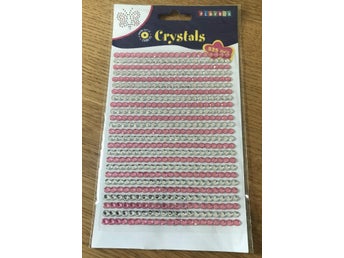 525 pcs DECOR CRYSTALS - rosa+transparent pärlor/kristaller/stenar! SCRAPBOOKING