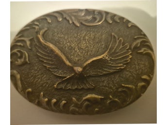 Ny/oanvänd! Vintage bältesspänne mässing ÖRN