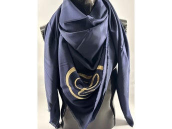 Chopard siden stor fyrkantig scarf, storlek 140 x 140 cm, Ny, Tillverkad i Italien