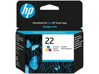 NYA! HP HP 22 trefärg CMY bläckpatron för HP DeskJet OfficeJet m fl ink moms