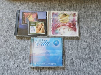 CD-skivor: Handtydning, Stressfri, Astrologi, Vila Meditation & Avslappning