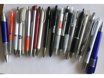 20 styck blå kulspetspennor, reklam
