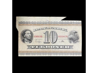 10 Kr. 1955 Felklippt!