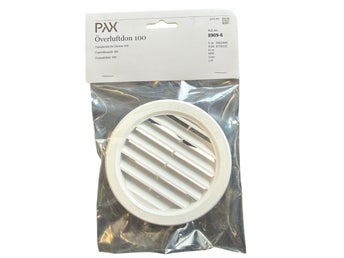 Överluftdon PAX 100 mm Vit - Ventilationsgaller för Dörr och Vägg