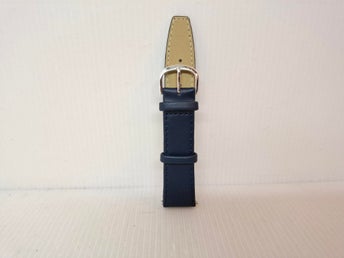 Klockarmband Äkta läder av Kalvskinn 20mm Lätt Blått färg + 2 bandstift ,ny