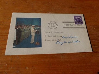 Douglas MacArthur och Dwight D. Eisenhower U.S. Army 1946 USA FDC WWII