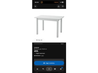 IKEA SUNDVIK Barnbord och två stolar