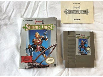 Castlevania II Simon's Quest – NES SCN – Komplett i kartong med manual