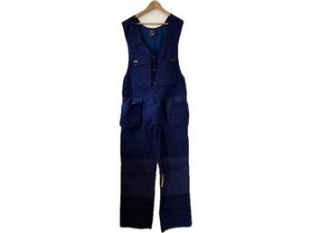 Snickers blåa arbetsbyxor, storlek 48 Overall Workwear hängselbyxor Hängselbyxa