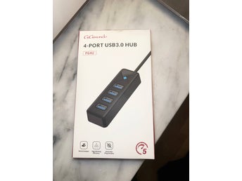 Ny i förpackning- Gigimundo PG4U 4-portars USB 3.0-hubb.
