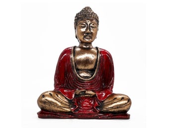 Buddha, röd statyett