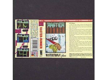 Raster Runner (Mastertronic Plus) Endast Omslag/Manual - Inlay