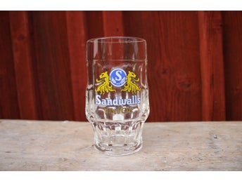 Sandwalls Bryggeri - Fatöl Glas ölglas ölsejdel - Vintage - Retro