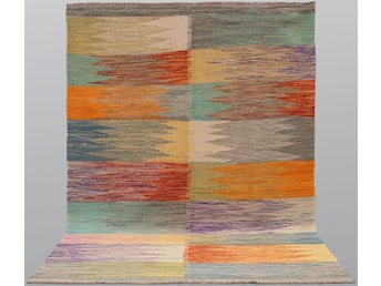 Handvävd modern Kelim, ca 248x171 cm