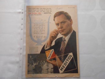 Meditol pastiller reklam annons 1950-tal Eskil Lundin Léko retro