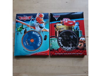2 st Disney CD-böcker, Planes och Lightning McQueen 2, engelska Parragon, 201
