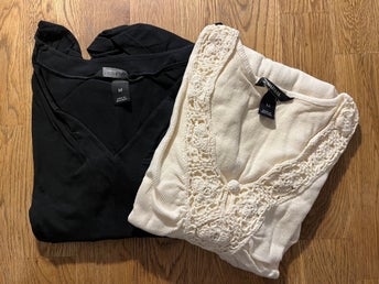 2-pack H&M Mama Långärmade Toppar Strl M