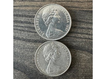 Mynt: Australien 20 Cent - 1973 + 1981 / coin Australia