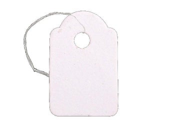 300 prislappar vit tags till loppis 13x20 mm