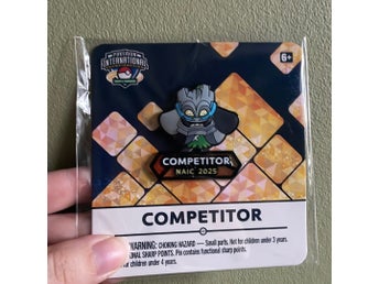 Pokemon International Championships NAIC 2025 Deltagar Pin Corner Stone Ogerpon