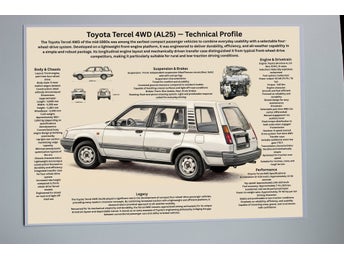 Affisch A2 (42.0 x 59.4 cm)Toyota Tercel