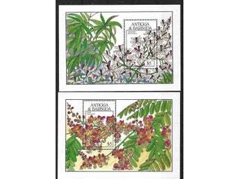 Antigua 1988 Blommor 2v i 2 block