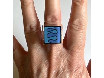 Sänkt pris - Ring - Handgjord - Resin - DesignRenatheSchneider