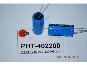PHT-402200 Elektrolyt 40V 105c 2 stycken
