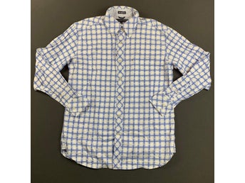 Tommy Hilfiger Skjorta Blå/Vitrutig med logotyp - Storlek M - Fri frakt!