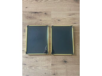 Tavelram glas mässing