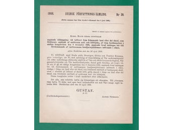 SFS 1908-39. Koncession å järnvägsanläggning Älmhult - Strömsnäsbruk