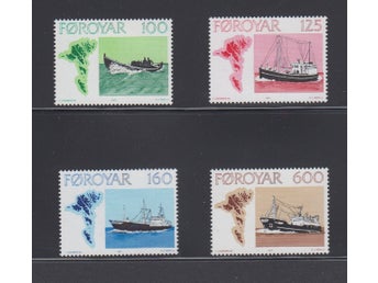 Färöarna. F 26-29 **. Fiskebåtsmotiv.