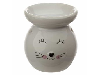 Katt Aromalampa i Keramik