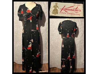 Retro vintage klänning långklänning Kauntar