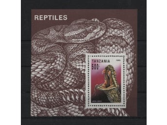 Tanzania 1993Ormar kräldjur 1v i block