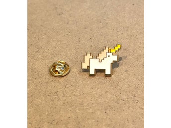 Ny pin brosch 8-bit unicorn enhörning Minecraft accessoar metall söt unik kawaii