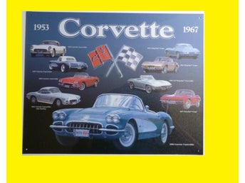 Corvette plåtskylt