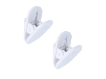 Hållare till hörlurssladd - hörlursklämma - 2 pack vit [Small]