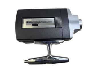 Bell Howell Autoload Super Eight Analog Filmkamera Svart Silver Optronic Eye