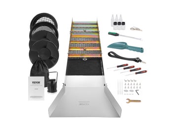 Gold Panning Kit With Sluice Box, 127 cm Aluminum Gold Mining Equipment, 23 PCS