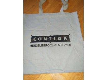 Tygväska i grågrönt med tryck NY OANVÄND! Tote bag