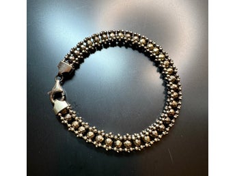 Elegant armband i silver 925, roséguldförgyllt – signerat Milor, Milano(Italien)