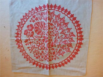duk tryckt ROTTNEROS 100 % lin 42x42 cm !