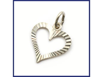 Hänge, 835 silver, hjärta (vikt 0,9g)