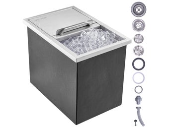 Drop in Ice Chest, 46 cm L x 30.5 cm W x 36.8 cm H Stainless Steel Ice Cooler